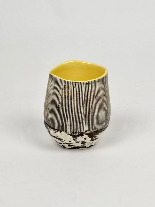 Vaso Retrò Oro 12X12X33CM - Silani shop online — De Luca Collection